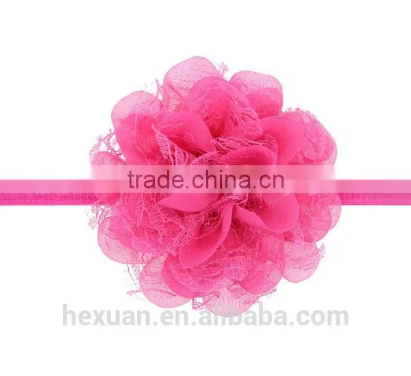 Handmade Crochet Baby Headband Flower Hairband for Girls photo-3