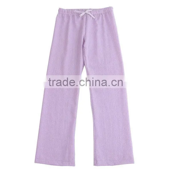 Adjustable Satin Drawstring Monogrammed Seersucker Pants photo-3