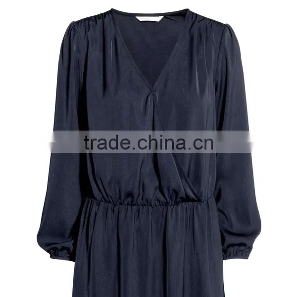 Custom Summer Fashion Elastic Satin Adult Breastfeeding Nursing Dress photo-2