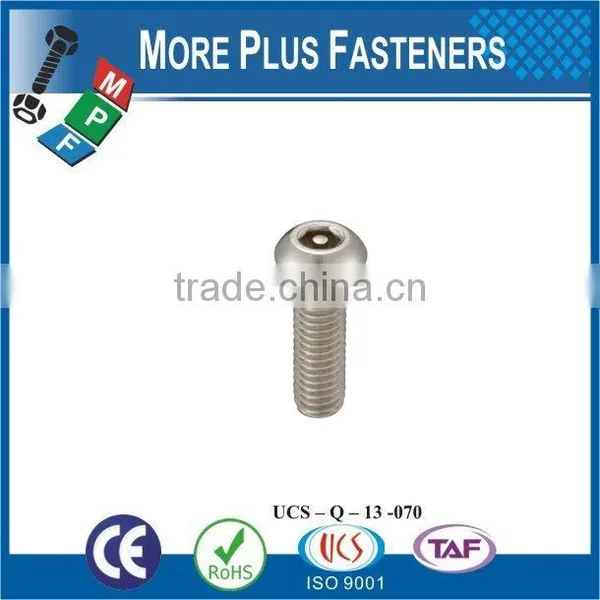 Made In Taiwan High Quality Security Screws Stainless Steel Screw Hex Soclet Pin Head photo-2