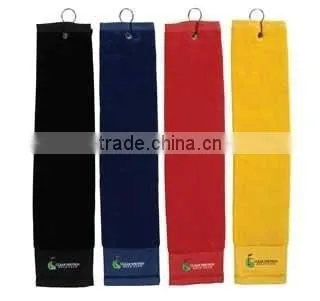 High Quality Soft Grommet Monogram Golf Towel