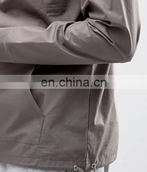 Oversized Woven Crew Sweatshirt With Half Zip photo-3