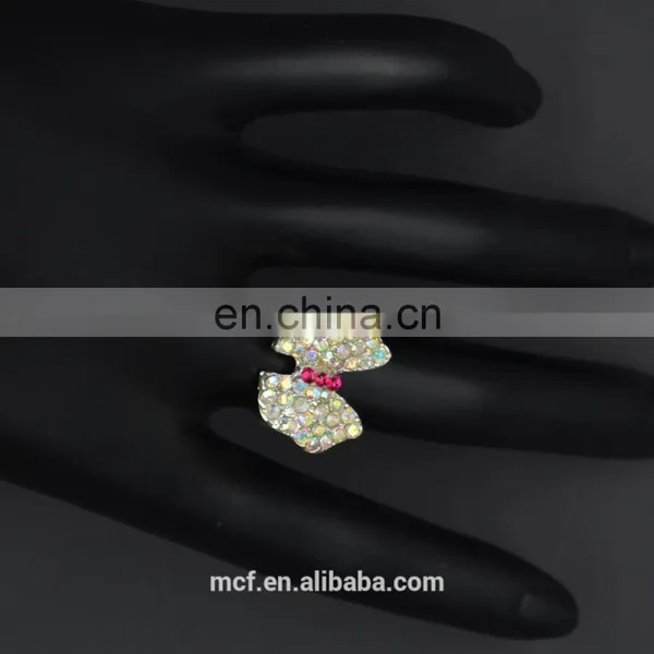 MCR-0038 Fashion Latest Wings Shaped Novel Ring Designs for Girls photo-2