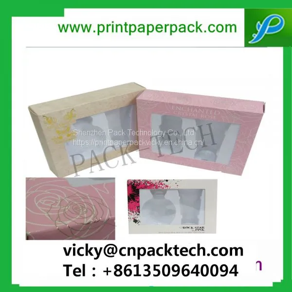 Custom Rigid Cardboard PVC Window Cosmetic Perfume Packaging Paper Boxes Baby Care Product Packaging Perfume Packaging Box Makeup Box photo-5