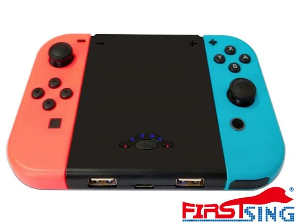 Firstsing 6000mAh Power Bank for Nintendo Switch Joy-Con Grip Handle Charging Dock Station Charger Chargeable Stand Holder