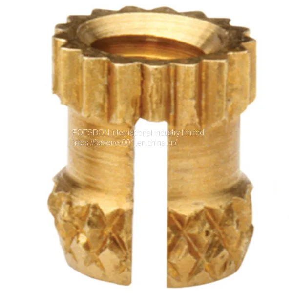 PKB-256/440/632/832/032/0420 Inserti Copper Nut Brass Insert Press-in Threaded Inserts Straight Knurl Plain Knurled Nuts Insertos photo-2