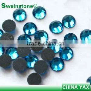 0922C HK Yax Swainstone Rhinestone Factory Round Flat Back Aquamarine Crystal Stone, Crystal Stone Hotfix, Crystal Stone Iron on