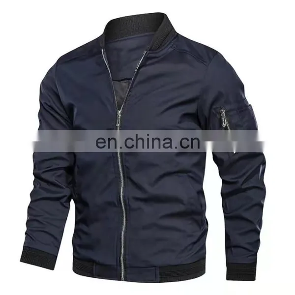 Varsity Quilted Mens Custom Logo Plus Size Flight Bomber Jacket Coat photo-4
