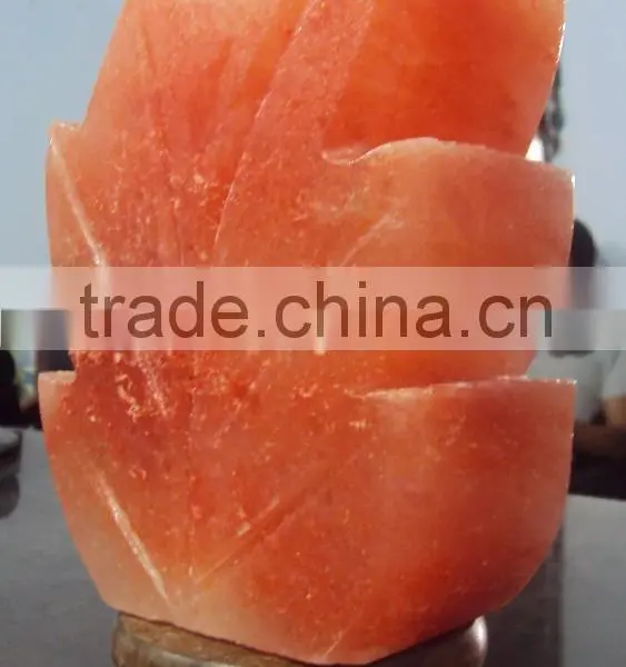 Himalayan Salt Fancy Lamps Leaf Design photo-2
