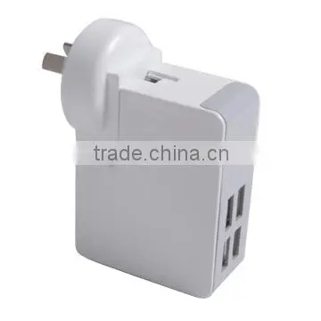 4 Port USB 5A Shake Cell Phone Charger