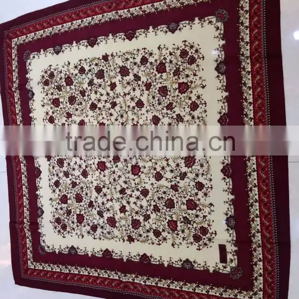 Latest Design Fashion Muslim Square Silk Hijab 110*110cm (Very Beautiful,not Slide) photo-2