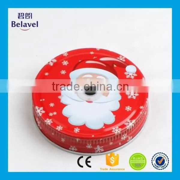 70mm Christmas Design Jar Bottle Lid Custom Printing Metal Cap for Mason Jar photo-3