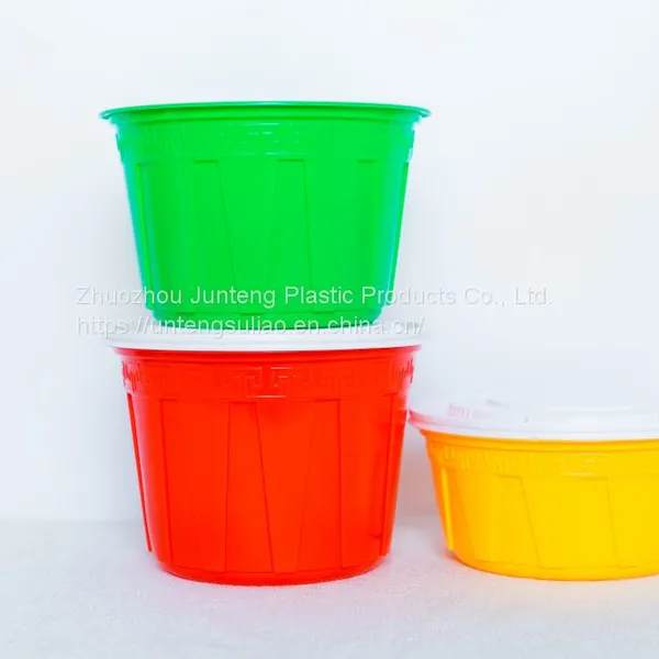 1250/1500/1750/2000ml Disposable Food Packaging Bowl Clear Microwave Plastic pp Bowl With Lid