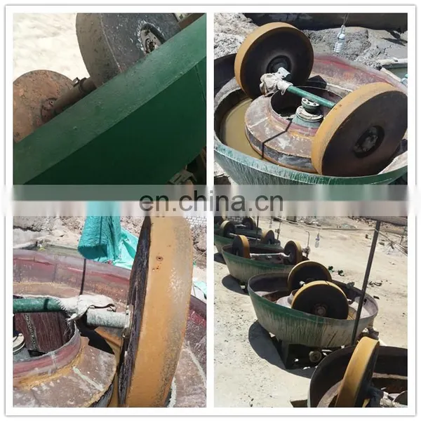 Double Rollers Vertical 1200 Wet Pan Mill Gold Grinding Machine photo-4