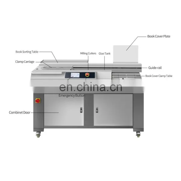 Hot Melt Glue Perfect Book Binding Machine Wireless Book Gluing Machine For Binding photo-3