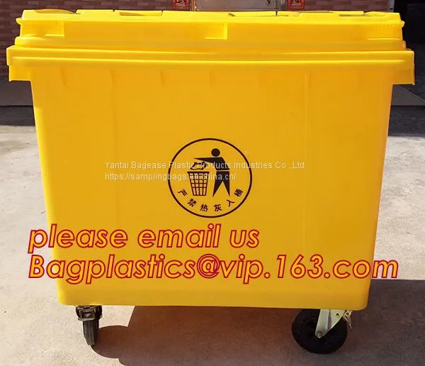 240LCustom Plastic Garbage Bin for Outdoor Use, Large Capacity 660 Liter Plastic Garbage Four-wheeled Cart With Lid Bin photo-4