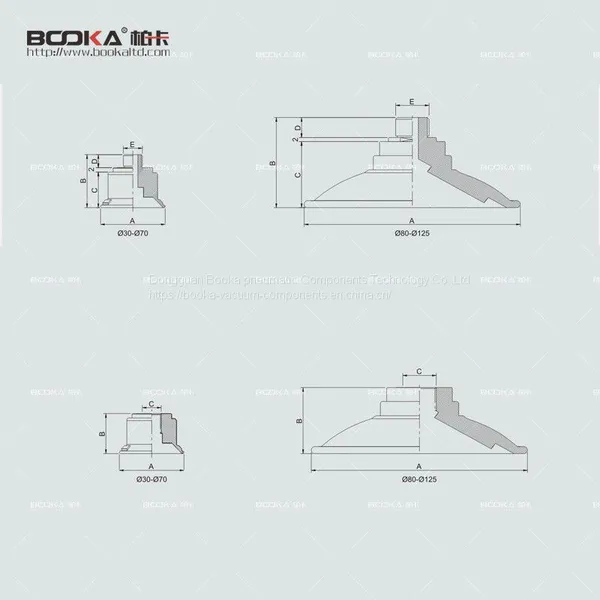 Flat Ribbed Suction Cup Vacuum Sucker Vacuum System Accessories With Connector and Spring Plungers photo-4