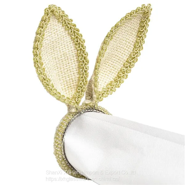 Easter Table Decor Bunny Rabbit Ear Napkin Rings For Home Party Wedding photo-2