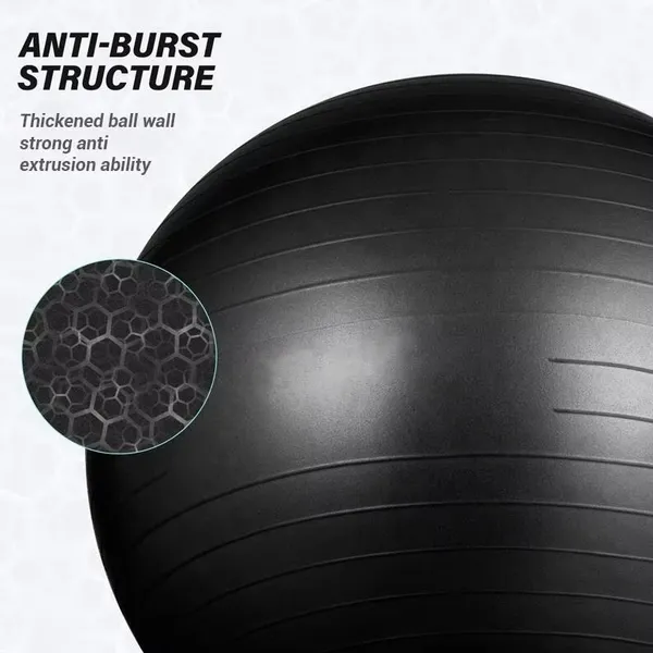 Eco-friendly PVC Anti Burst Heavy Duty Stability Fitness Exercise Yoga Gym Ball With Pump photo-5