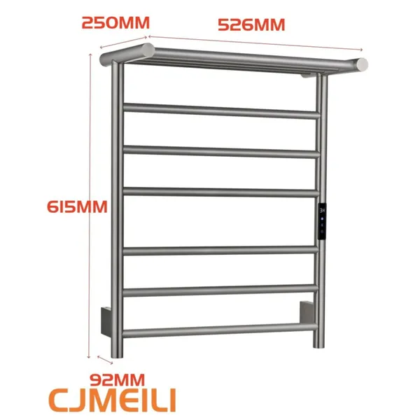 Bathroom Electric Heated Towel Rack, Towel Warmer for Bathroom, Wall Mounted Stainless Steel,5 Colours photo-5