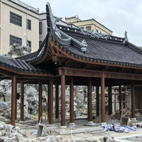 Chinese-style Courtyard, Wooden Structure of Ancient Buildings, Gazebos, Corridors, Waterside Pavilions, Doorways, Foyers, and Wooden Houses photo-2