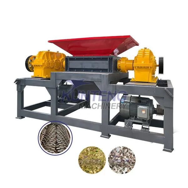 Automatic New Design Wood Chipper Double Shaft Shredder