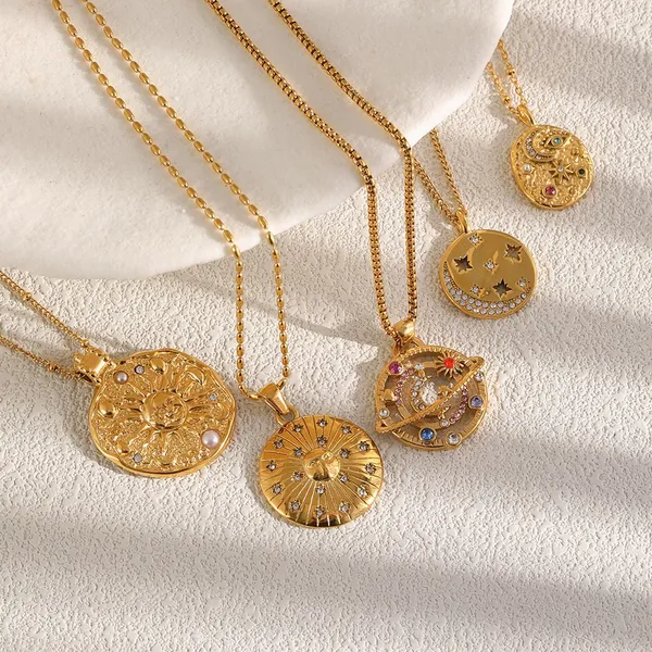 316L Steel Necklace & Pendant Set 18K Gold PVD - B2B Jewellery Manufacturer Warranty photo-2