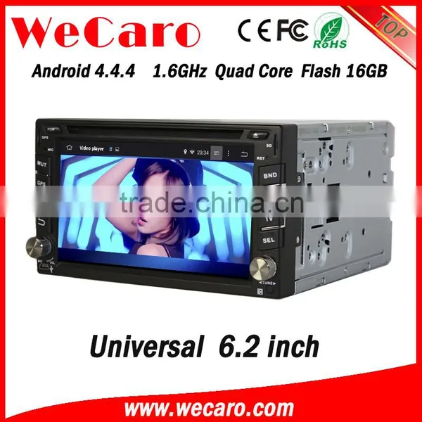 Wecaro 6.2" WC-2U6400 Android 4.4.4 Car Stereo 2 Din Android Car Dvd Player for Universal Radio Gps 1080p