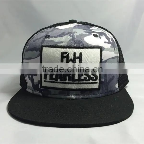 Custom Embroidery Patch Flat Trucker Cap Mesh Cap photo-3