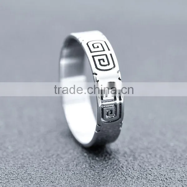 Men's 2016 Ethnic Style New Design Tibet Totem Stainless Steel Ring photo-2