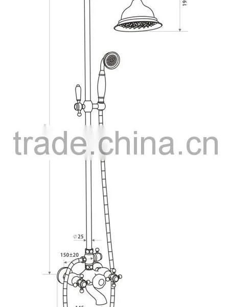 Fancy Bathroom Shower Column Set Rainfall Shower Head photo-2