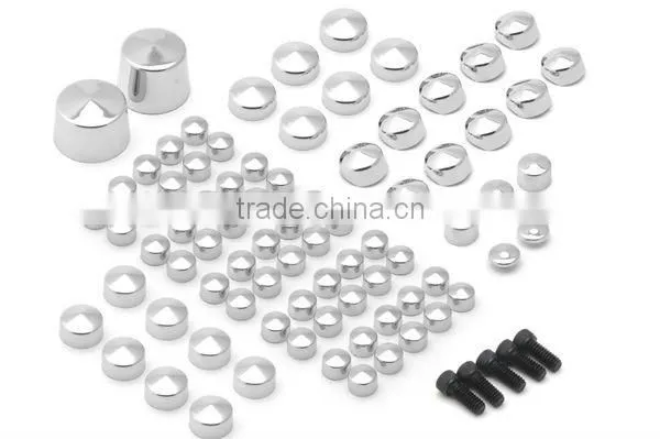 Chrome Bolt Toppers Caps for 2007 2008 2009 Harley Softail Twin Cam