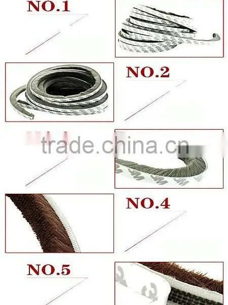 Flexible PVC Weather Seal Strip Brush Door Window Hardware photo-3