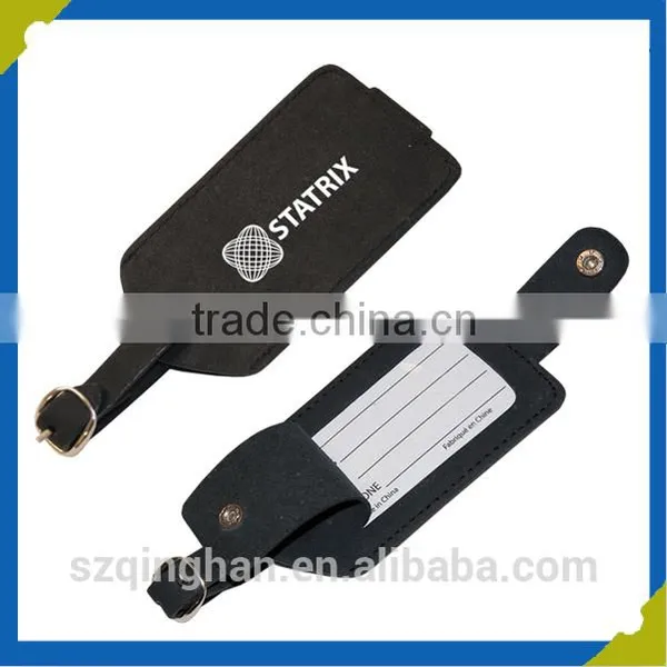 Custom Logo Luggage Tag Metal Buckle Design Tag Leather Material Luggage Tag photo-5