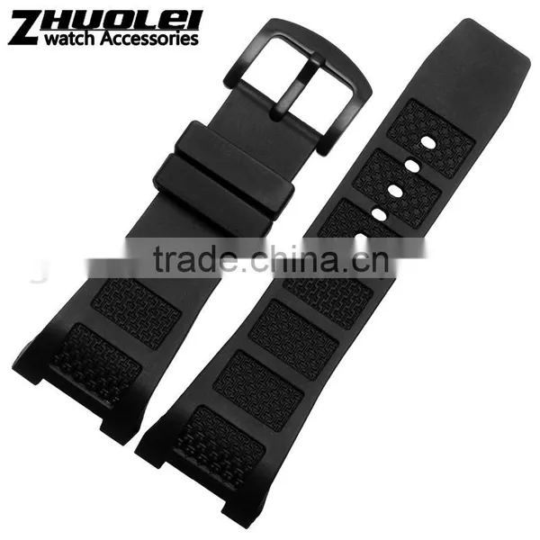 30*16mm Waterproof Black High Quality Rubber Watch Strap Wholesale 3PCS photo-3