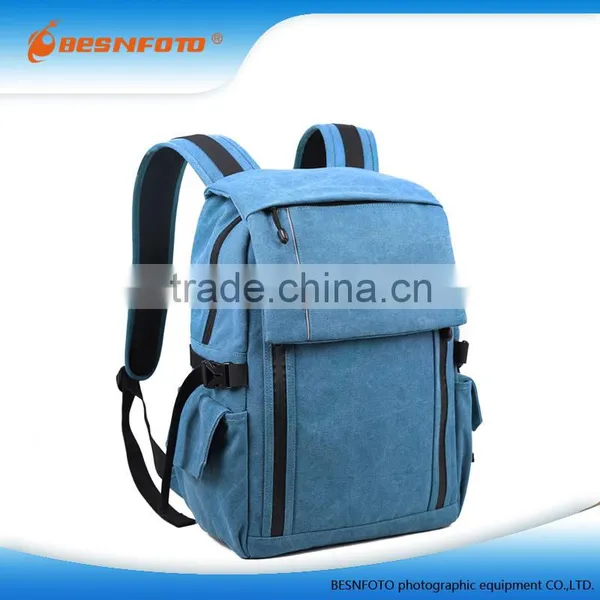 High Quality Durable Canvas Backpack Army Green Rucksack Bag for Camera Laptop Quality Choice photo-2