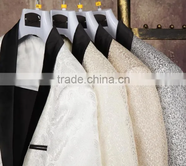 2016 Apparel High Quality Clothing Manufacturers OEM White Racking Pattern Formal Wedding Frock Wear Mans Suit Quality Choice photo-3