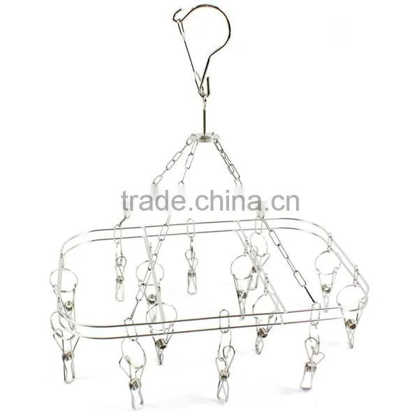 Windproof Stainless Steel Hanging Socks Hanger photo-2