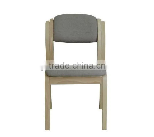 Solid Beech Wood Chair With Fabric Material photo-4