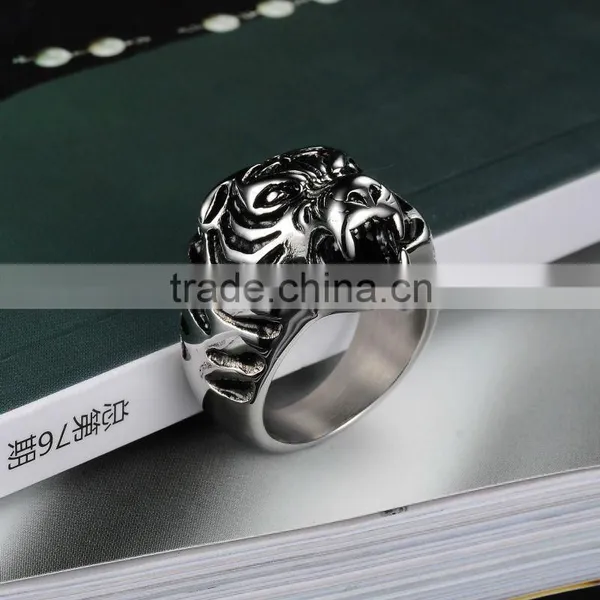 Big Lion Head Men's Ring Indian Head Ring photo-4