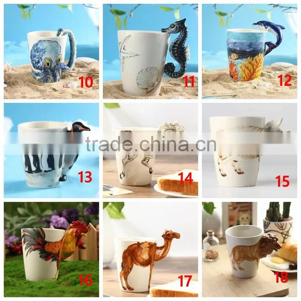 3d Animal Cup, Ceramic Animal Hand Painting Ceramic Mug,coffee Mug photo-4