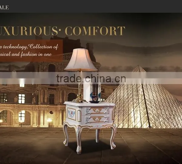 2016 Europe Royal Style Bedroom Furniture Design Bedstand for Lighting Two Doors photo-3