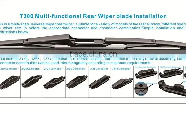 T300 Multifit Adapters Rear Wiper Blade photo-5