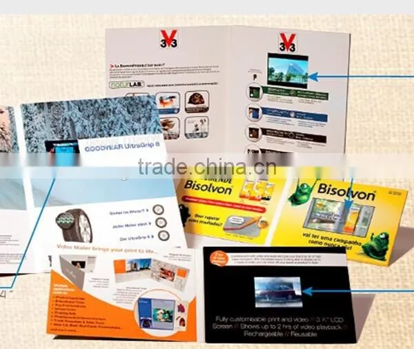2015 4.3inch Touch Screen Lcd Video Greeting Cards Gift, Lcd Video Brochure photo-3