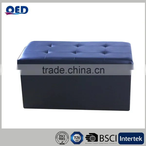 Contemporary Black Folding Storage Bench photo-3