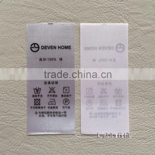 China Apparel Label Factory Exports Safe Satin Ribbon Tape Printed Washing Label photo-2