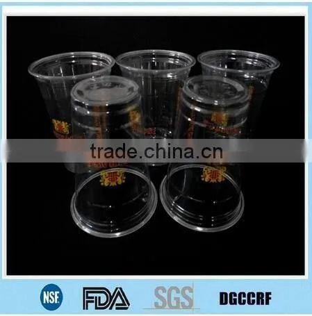 12oz Disposable PET Beverage Cup Dome Lid Type Print Logo photo-4