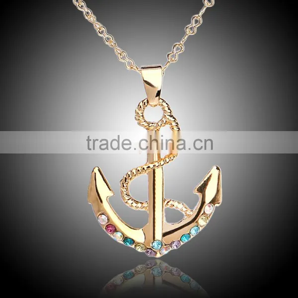2016 Fashion Anchor Jewelry Crystal Wedding 18K Gold Necklace Designs Quality Choice Supplier's Choice photo-2