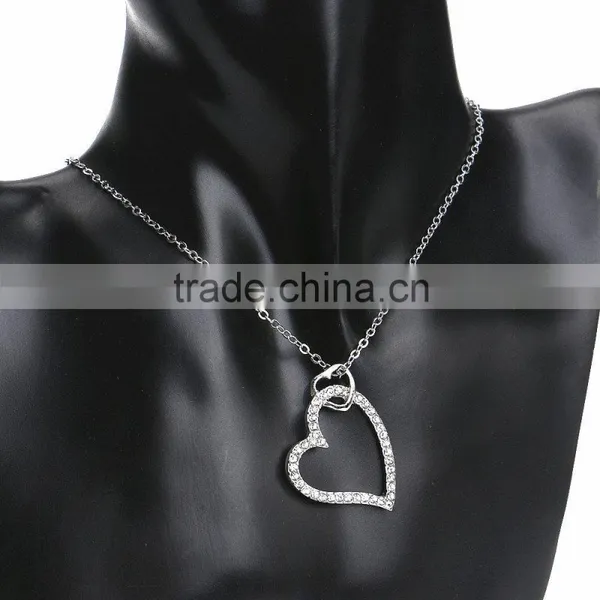 Austrian Crystal Heart Pendant 18k Women Necklace Quality Choice photo-5