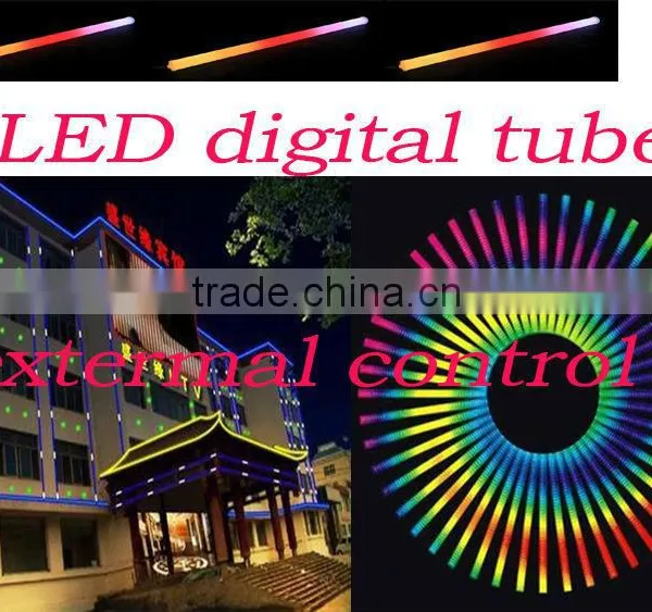 Hot Selling,External-controlled 6 Pixel/m Dance Floor Digital Tube/ Decoration Rgb Digital Tube DC24V 10-11w/m ,2 Years Warranty